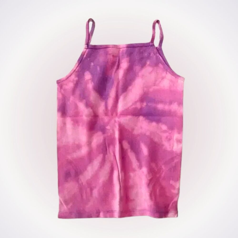 Dyes by MacKay Pink & Purple Tie-Dye Cami Tank | Sz YL